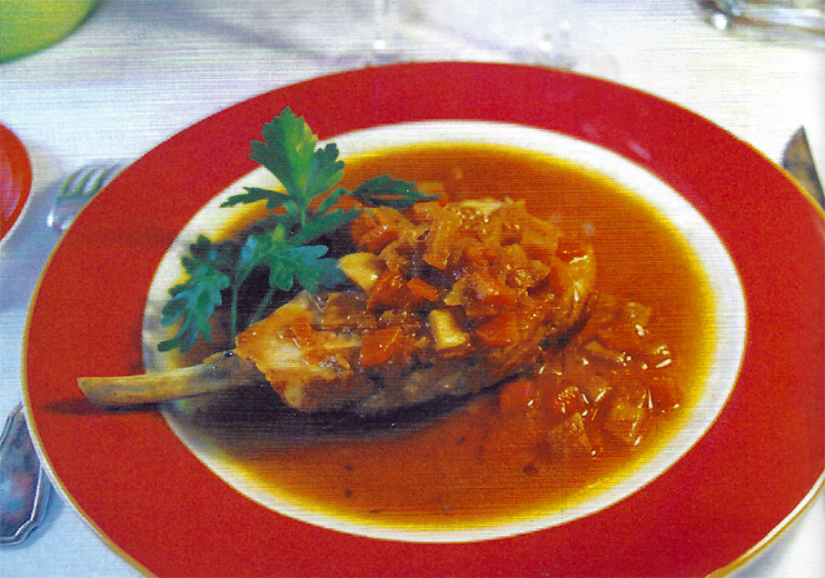 Carr&eacute; de porc brais&eacute; au miel et petits l&eacute;gumes