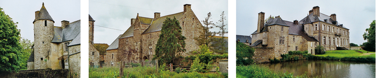 Ch&acirc;teaux et manoirs du Cotentin : Golleville, Magneville et la Bretonni&egrave;re