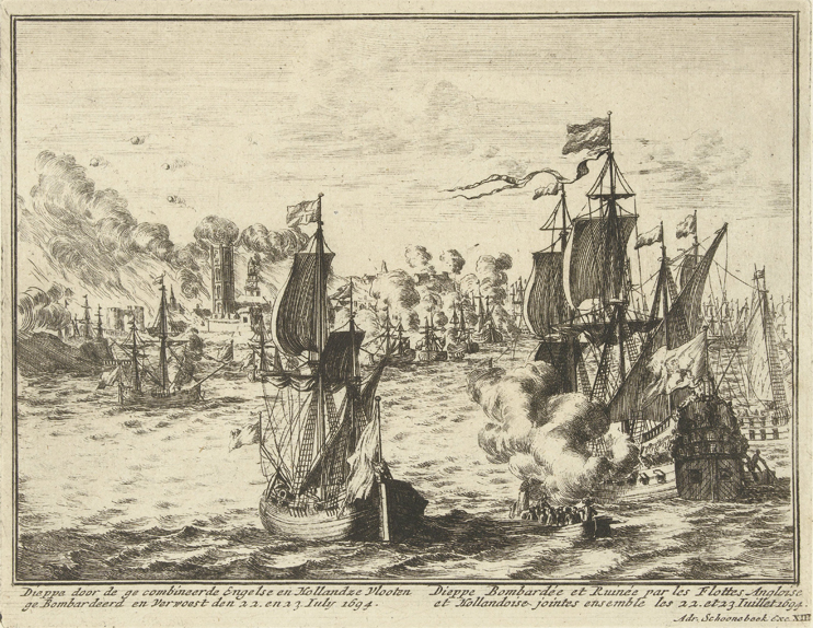 La &laquo; bombarderie &raquo; de 1694 &ndash; Dieppe ray&eacute;e de la carte