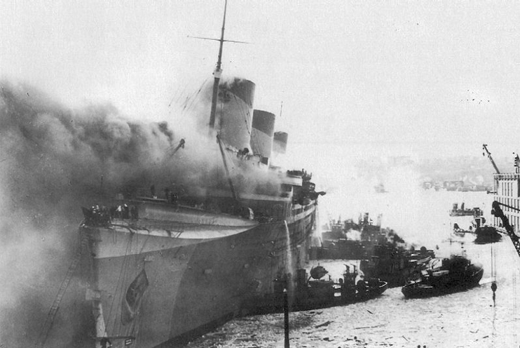 &Ccedil;a s&rsquo;est pass&eacute; le&hellip; 9 f&eacute;vrier 1942 - Incendie du paquebot Normandie