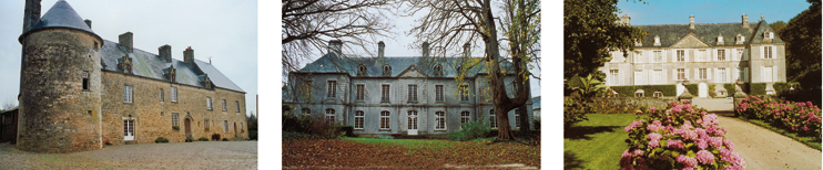 Manoir de Vains, le ch&acirc;teau de Grandval et le ch&acirc;teau de Courcy