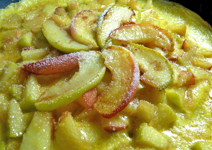 Omelette sucr&eacute;e aux pommes