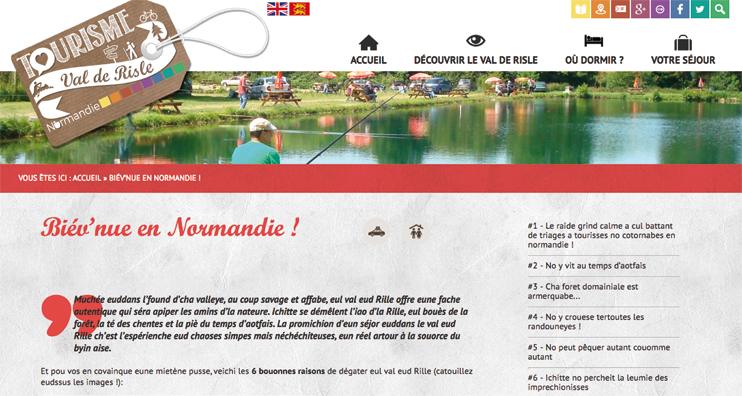 Site internet en normand : une premi&egrave;re !